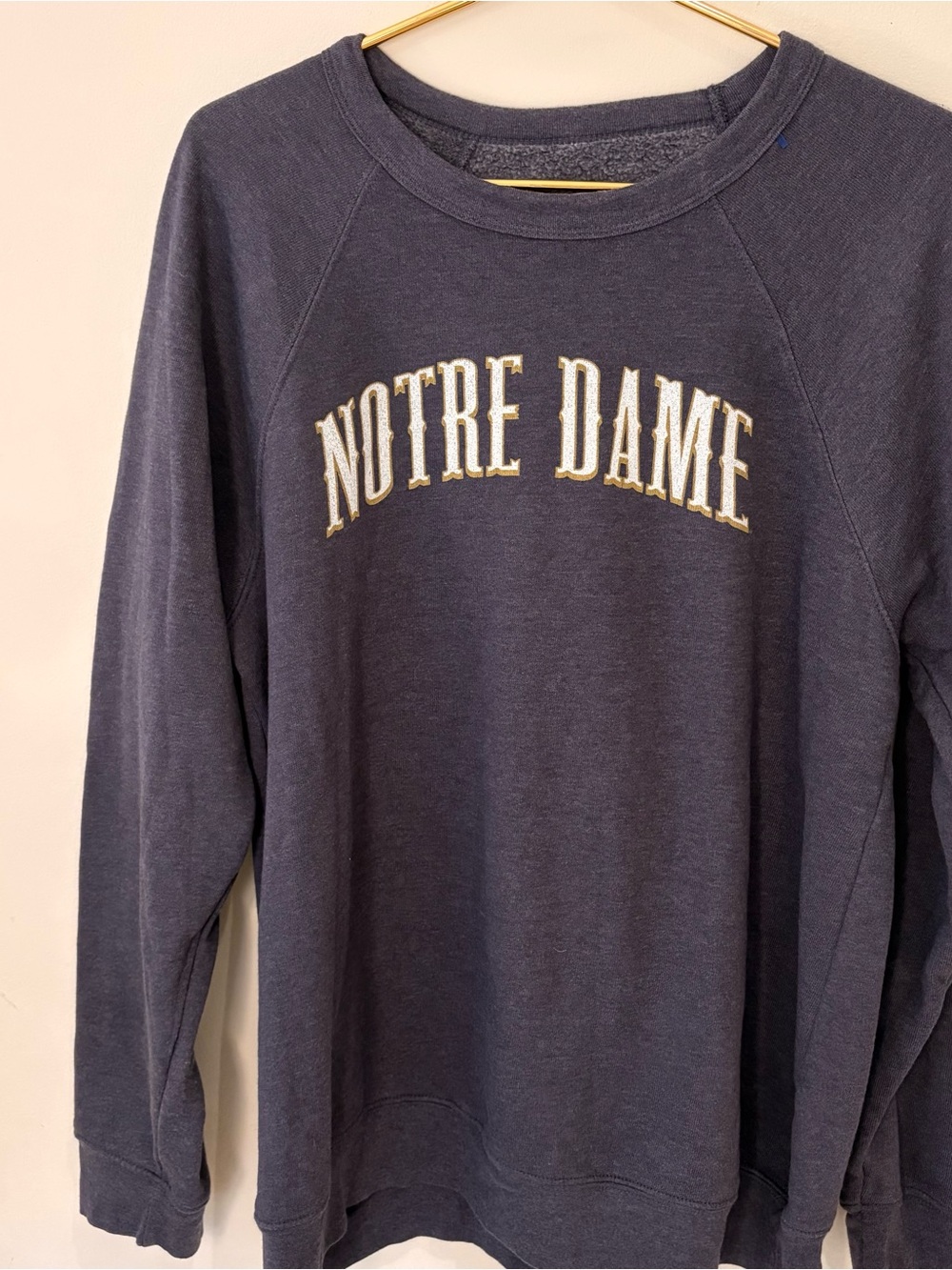 Homefield Notre Dame Navy Crewneck Sweatshirt Vintage Logo Sz XL